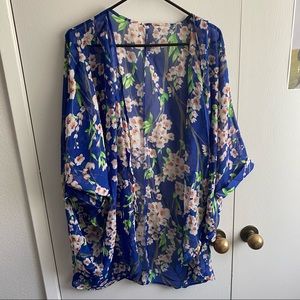NO BRAND blue kimono/cover up